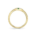 Shy Creation Kate Diamond Green Garnet Snake Ring