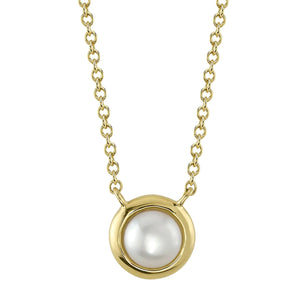 Shy Creation Cultured Pearl Circle Necklace