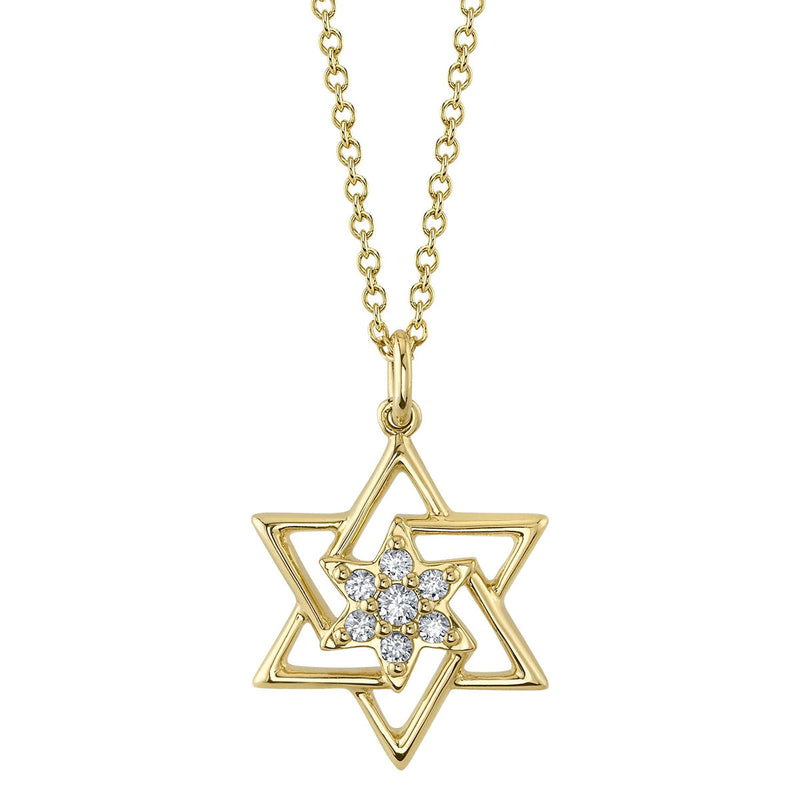 Shy Creation Diamond Star of David Necklace