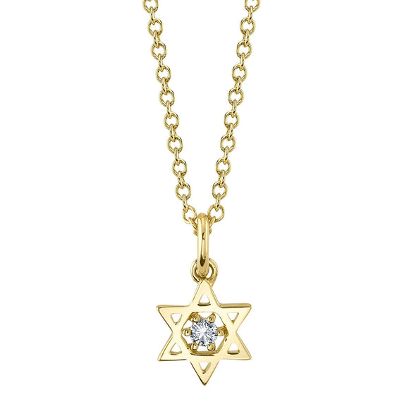 Shy Creation Diamond Star of David Necklace