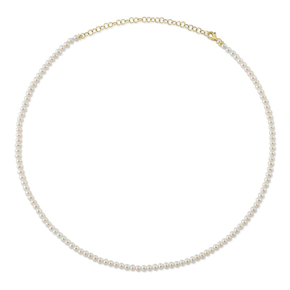 Shy Creation Cultured Pearl Tennis Necklace