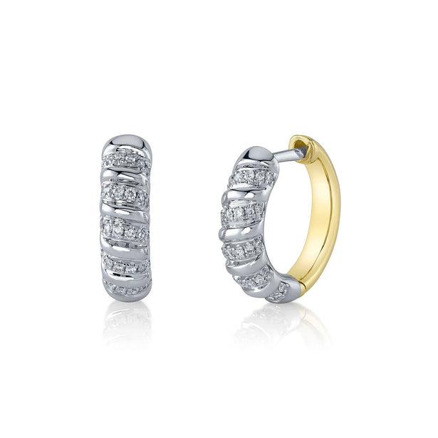 Shy Creation Diamond Huggie Earring