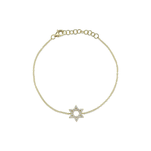 Shy Creation Kate Diamond Star Of David Bracelet