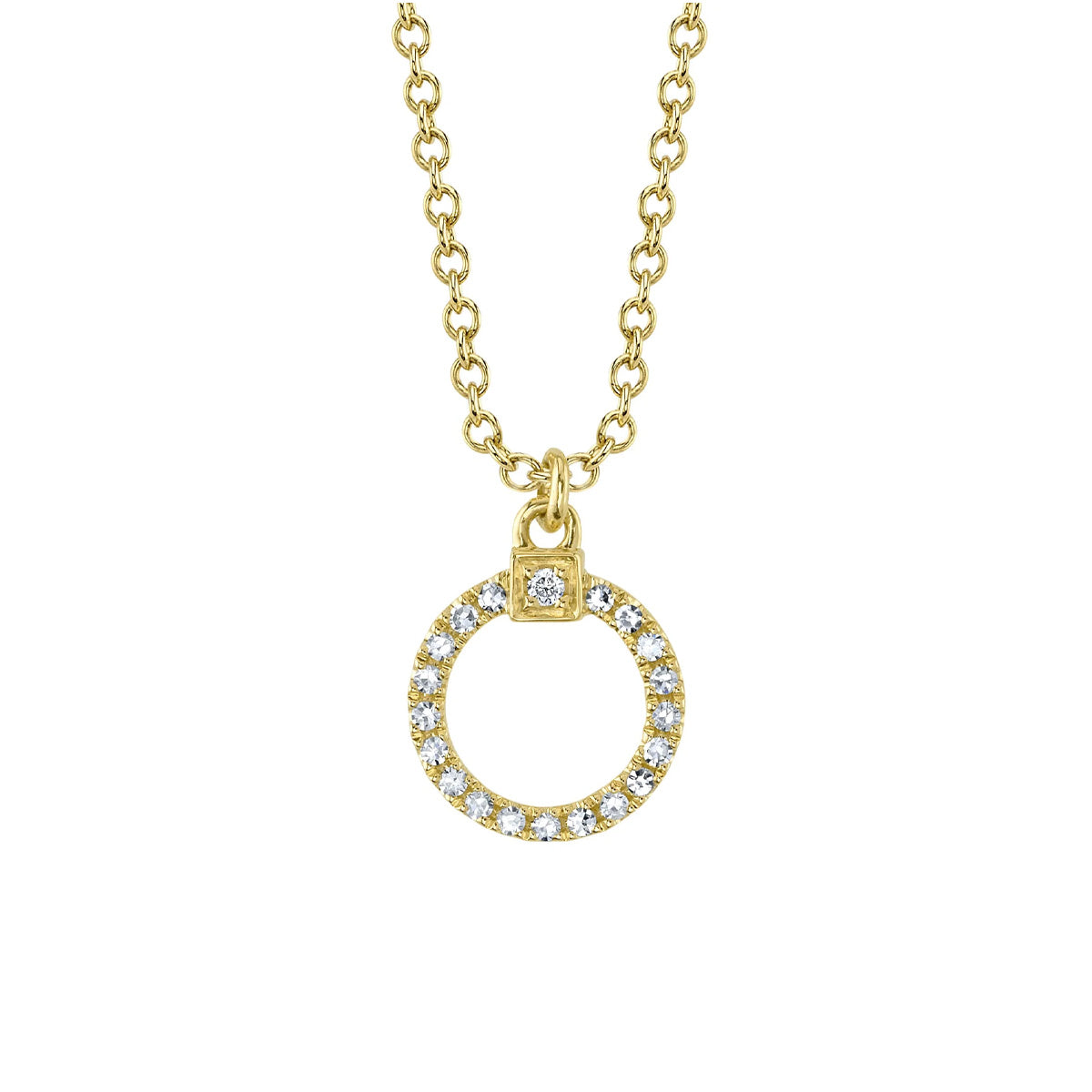 Shy Creation Kate Diamond Circle Necklace