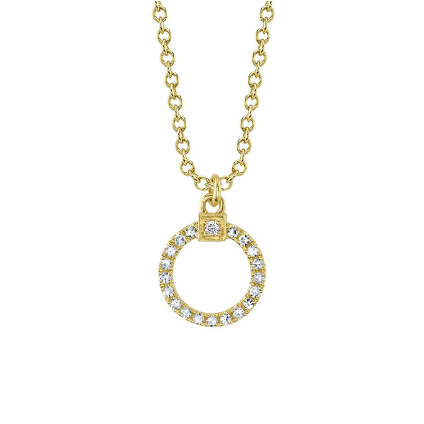 Shy Creation Kate Diamond Circle Necklace