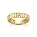 Shy Creation Kate Diamond Bezel Ribbed Band
