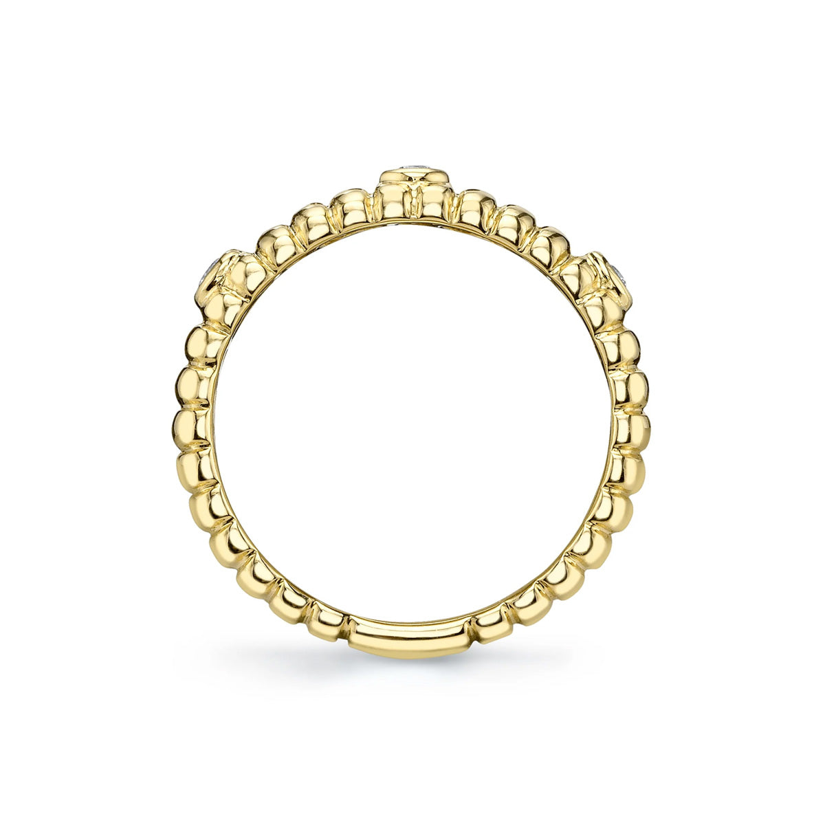 Shy Creation Kate Diamond Bezel Ribbed Band