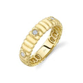 Shy Creation Kate Diamond Bezel Ribbed Band