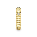 Shy Creation Kate Diamond Bezel Ribbed Band
