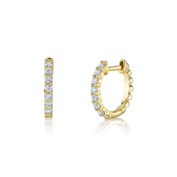 Shy Creation Kate Diamond Huggie Earrings