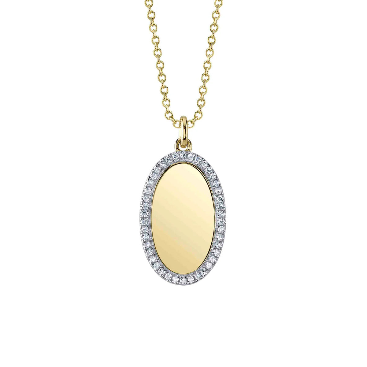 Shy Creation Kate Diamond Oval Necklace