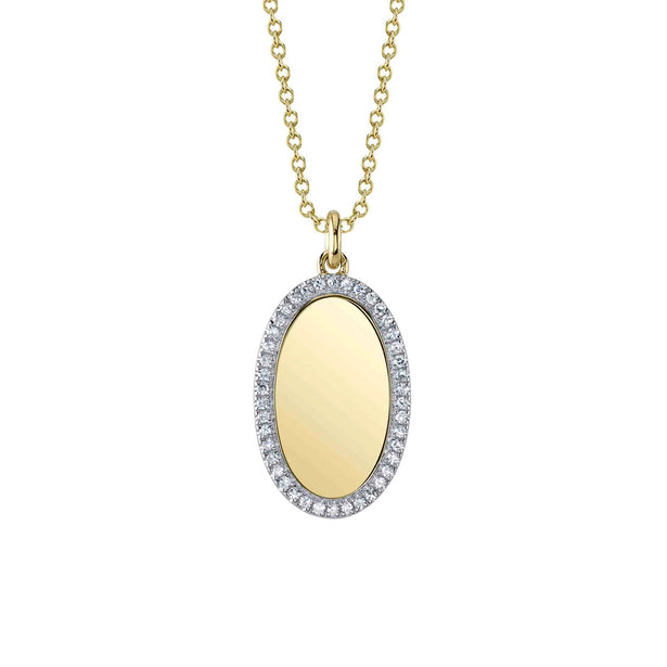 Shy Creation Kate Diamond Oval Necklace