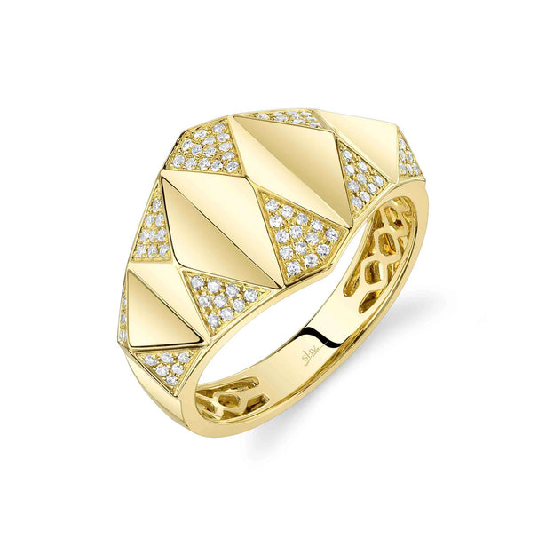 Shy Creation Kate Diamond Pyramid Geo Cut Ring