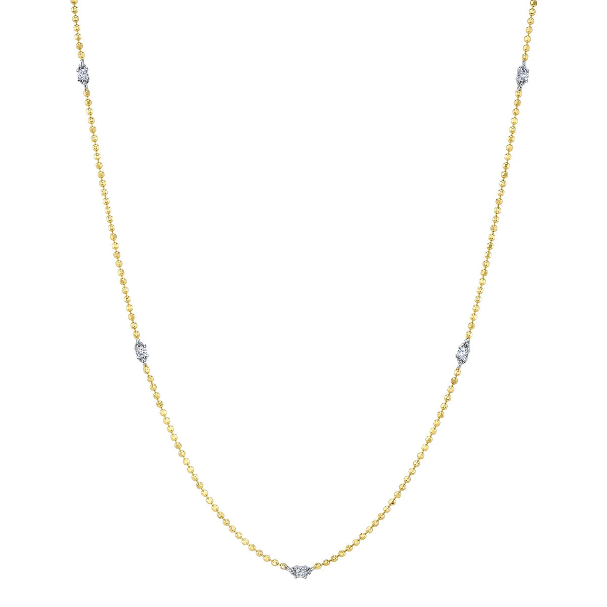 Shy Creation Kate Diamonds By The Yard Faceted Ball Chain Necklace