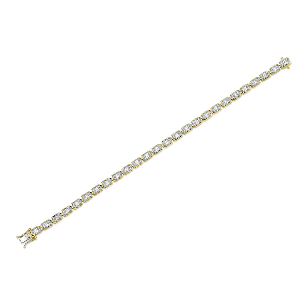 Shy Creation Aleera Diamond Baguette Tennis Bracelet