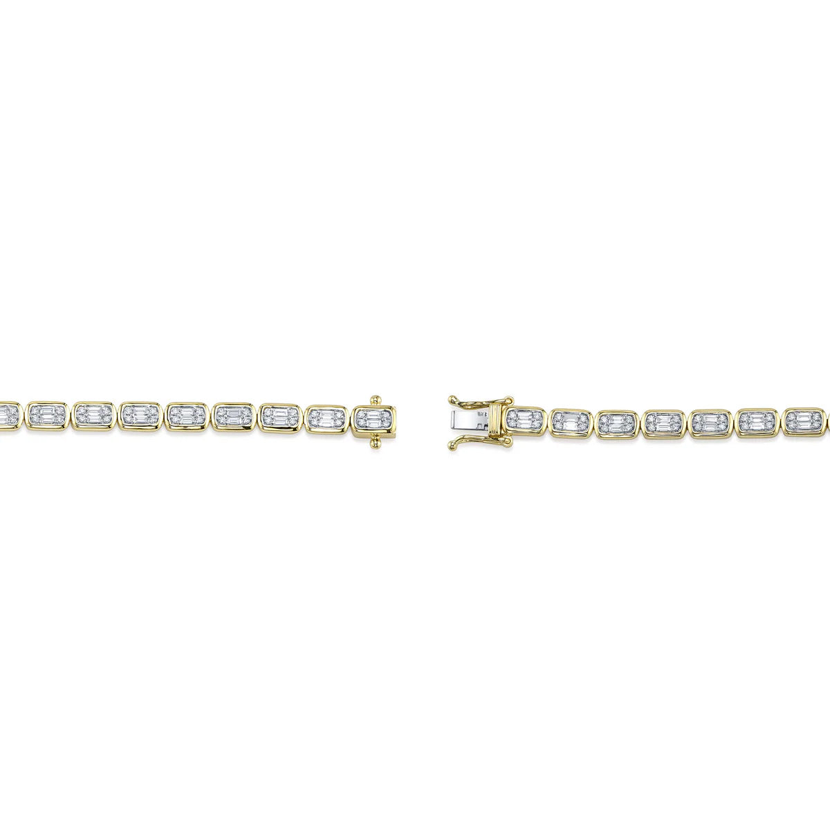 Shy Creation Aleera Diamond Baguette Tennis Bracelet