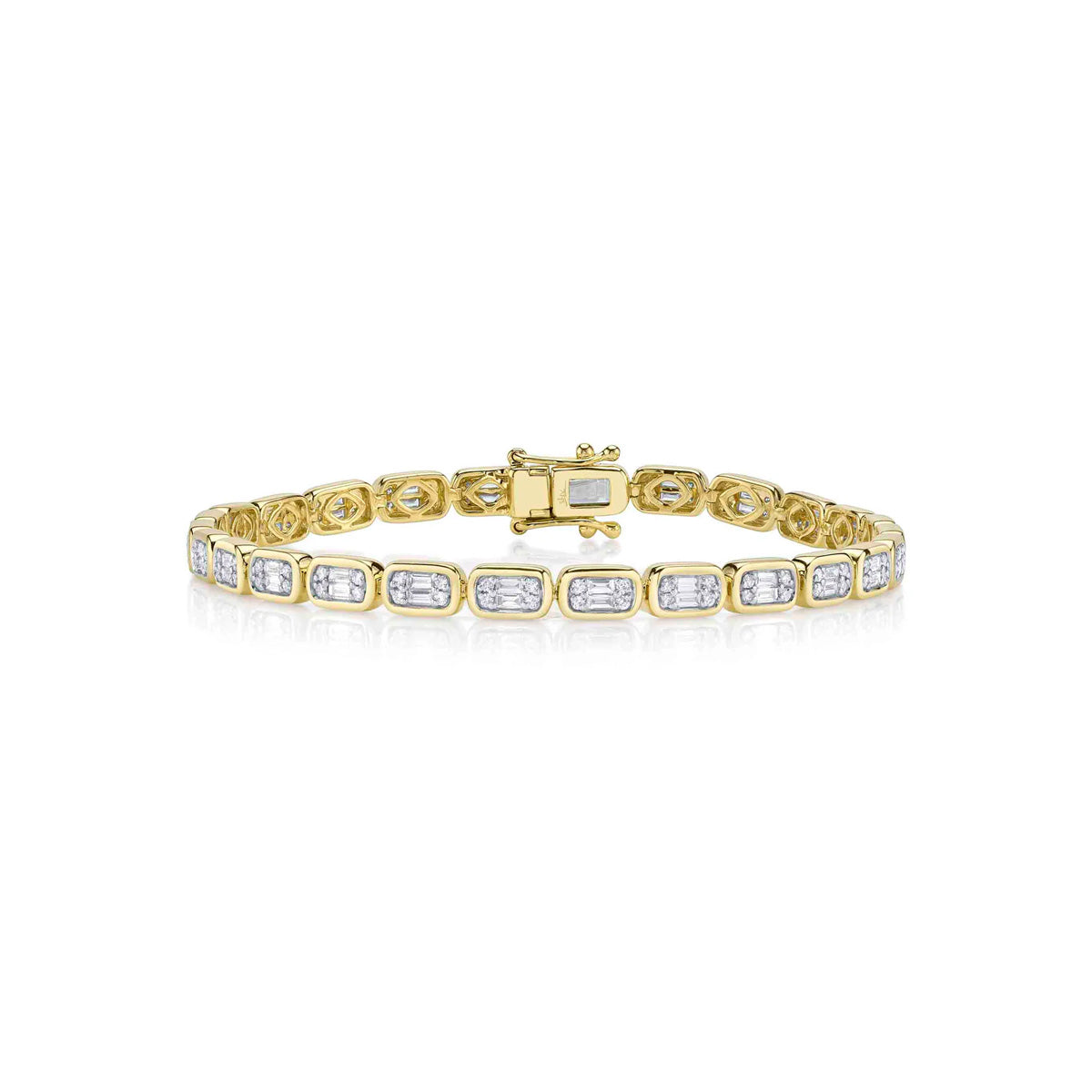 Shy Creation Aleera Diamond Baguette Tennis Bracelet