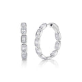 Shy Creation Aleera Diamond Baguette Hoop Earrings