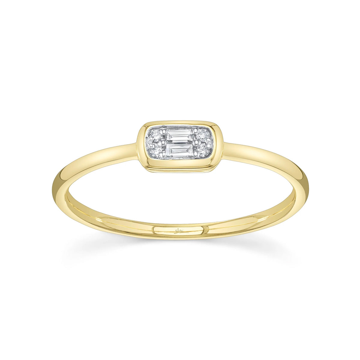 Shy Creation Aleera Diamond Baguette Ring