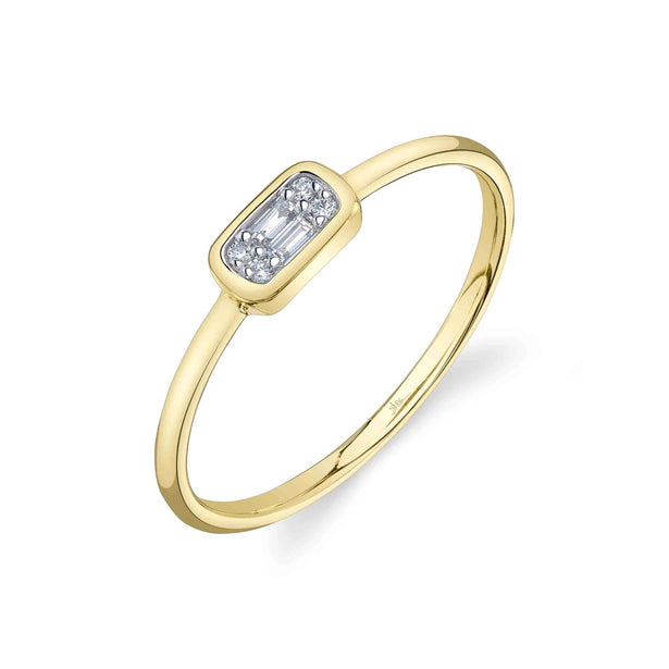 Shy Creation Aleera Diamond Baguette Ring