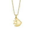Shy Creation Kate Diamond And Blue Sapphire Fish Necklace