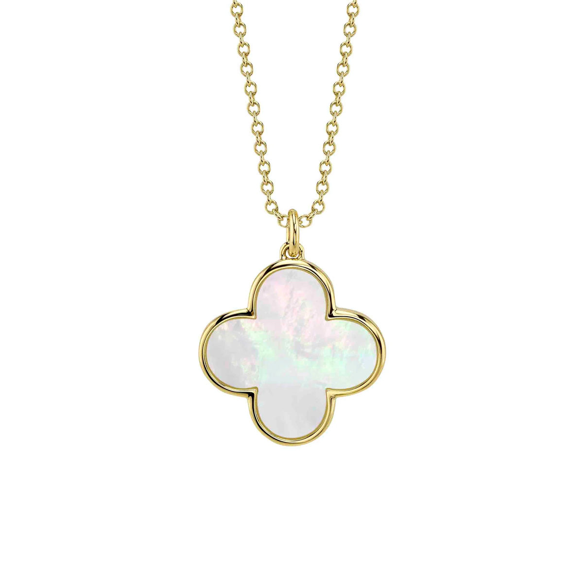Shy Creation Kate Mother Of Pearl Clover Necklace