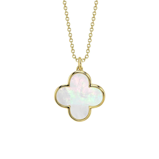 Shy Creation Kate Mother Of Pearl Clover Necklace