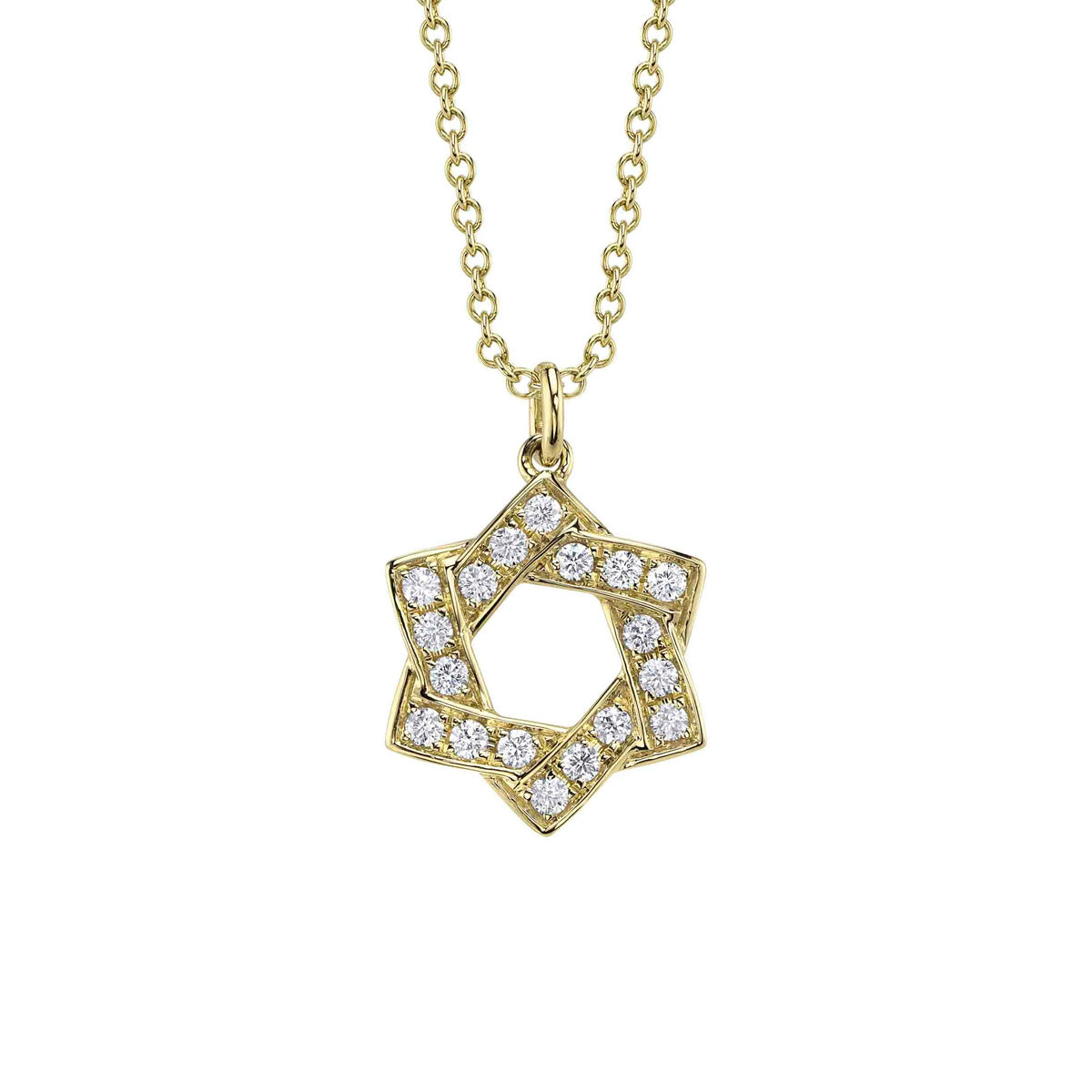 Shy Creation Kate Diamond Star Of David Necklace