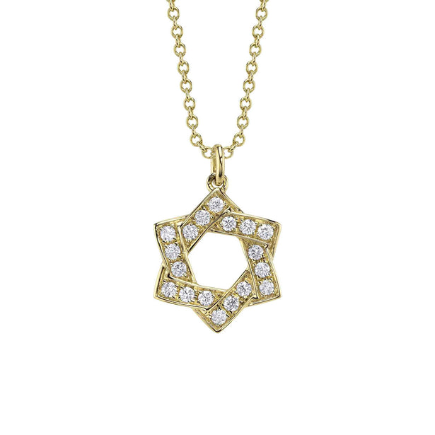 Shy Creation Kate Diamond Star Of David Necklace