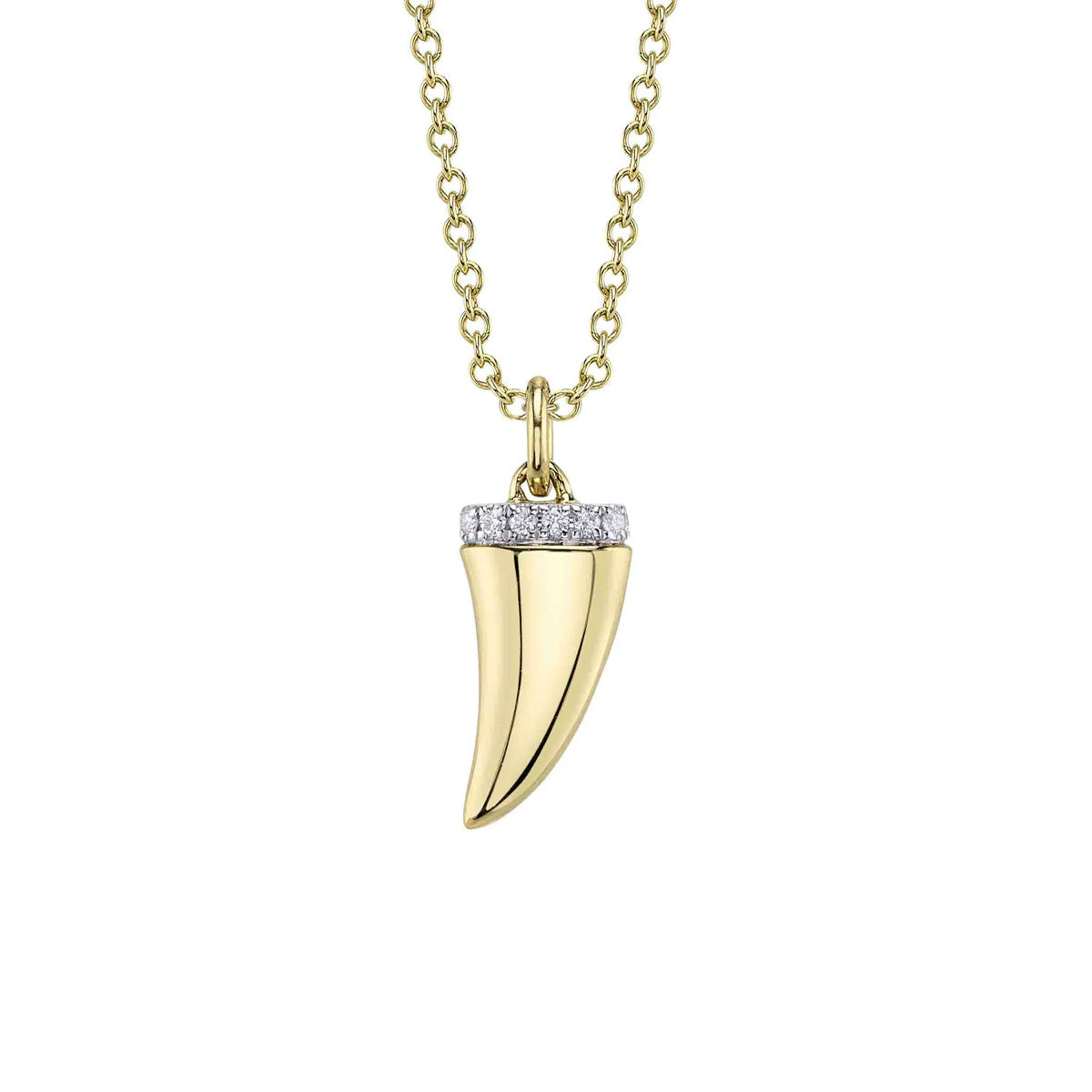 Shy Creation Kate Diamond Tusk Necklace