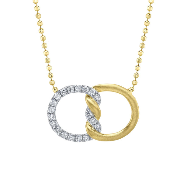 Shy Creation Kate Diamond Matte Faceted Ball Chain Necklace