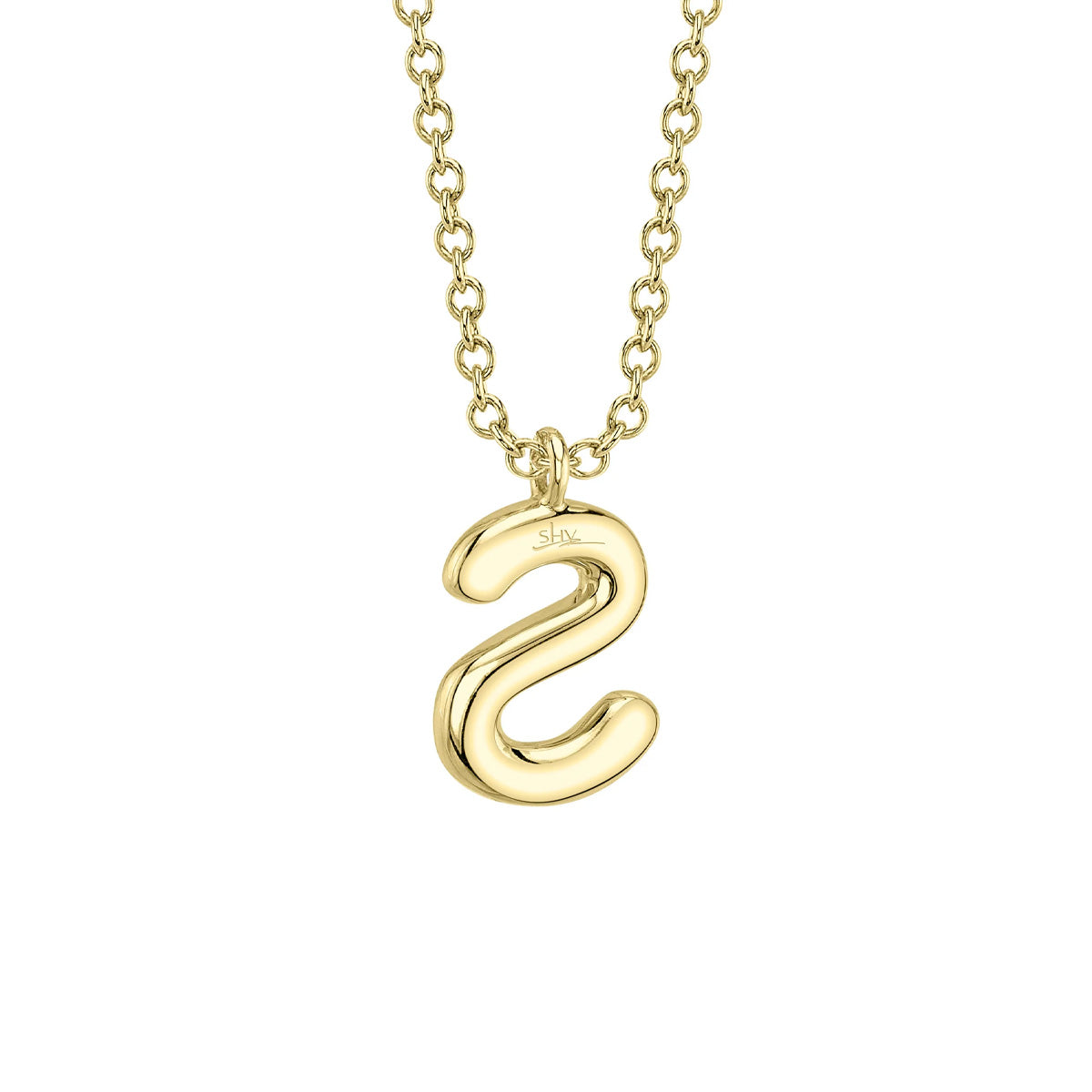 Shy Creation Kate Diamond Pave "S" Necklace