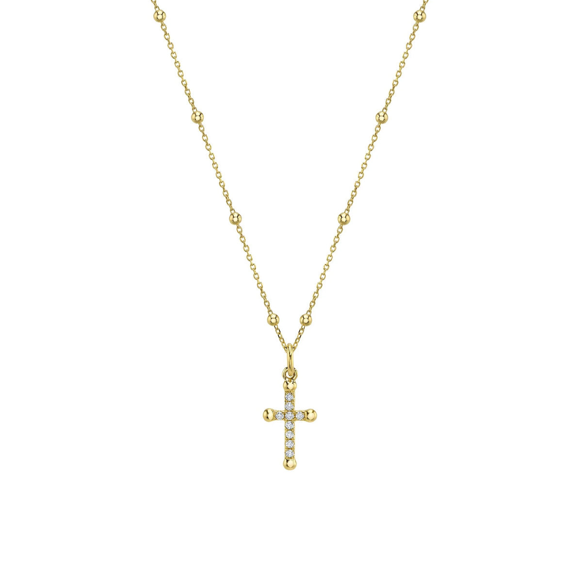Shy Creation Kate Diamond Cross Necklace