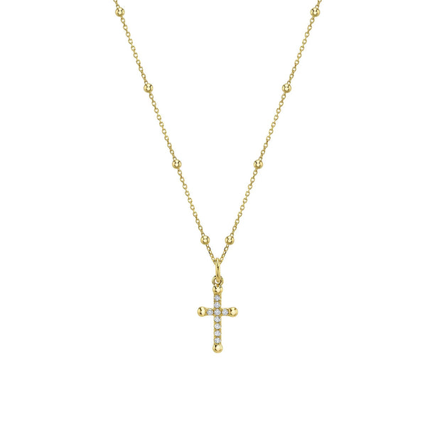 Shy Creation Kate Diamond Cross Necklace