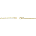 Shy Creation Kate Diamond Mother Of Pearl Clover Paper Clip Link Bracelet