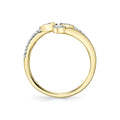 Shy Creation Kate Diamond Two-Tone Pear Ring