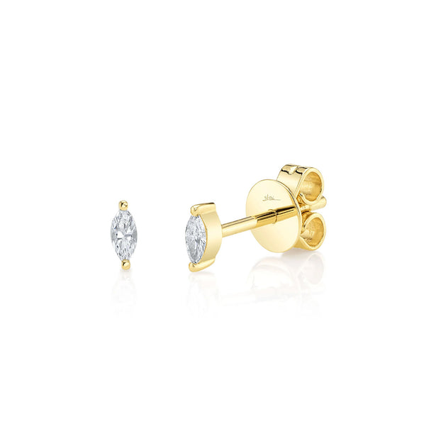 Shy Creation Kate Diamond Marquise Stud Earrings