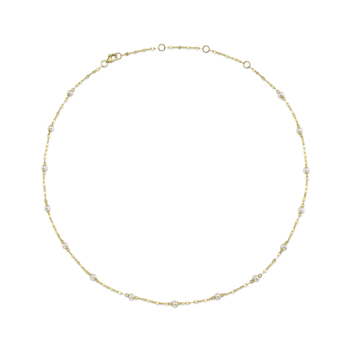 Shy Creation Kate Pearl Sparkle Chain Necklace