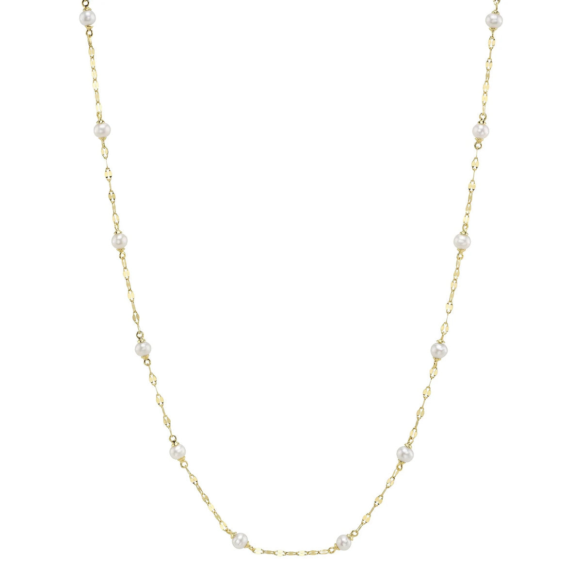 Shy Creation Kate Pearl Sparkle Chain Necklace