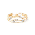 Marco Bicego Marrakech Onde Five-Strand Bangle with Floral Diamonds