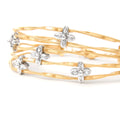 Marco Bicego Marrakech Onde Five-Strand Bangle with Floral Diamonds