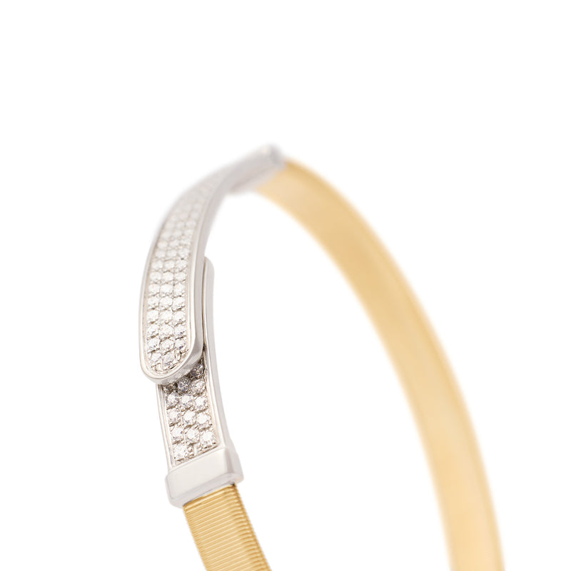 Marco Bicego Masai Coil And Diamond Pavé Thin Bangle Bracelet