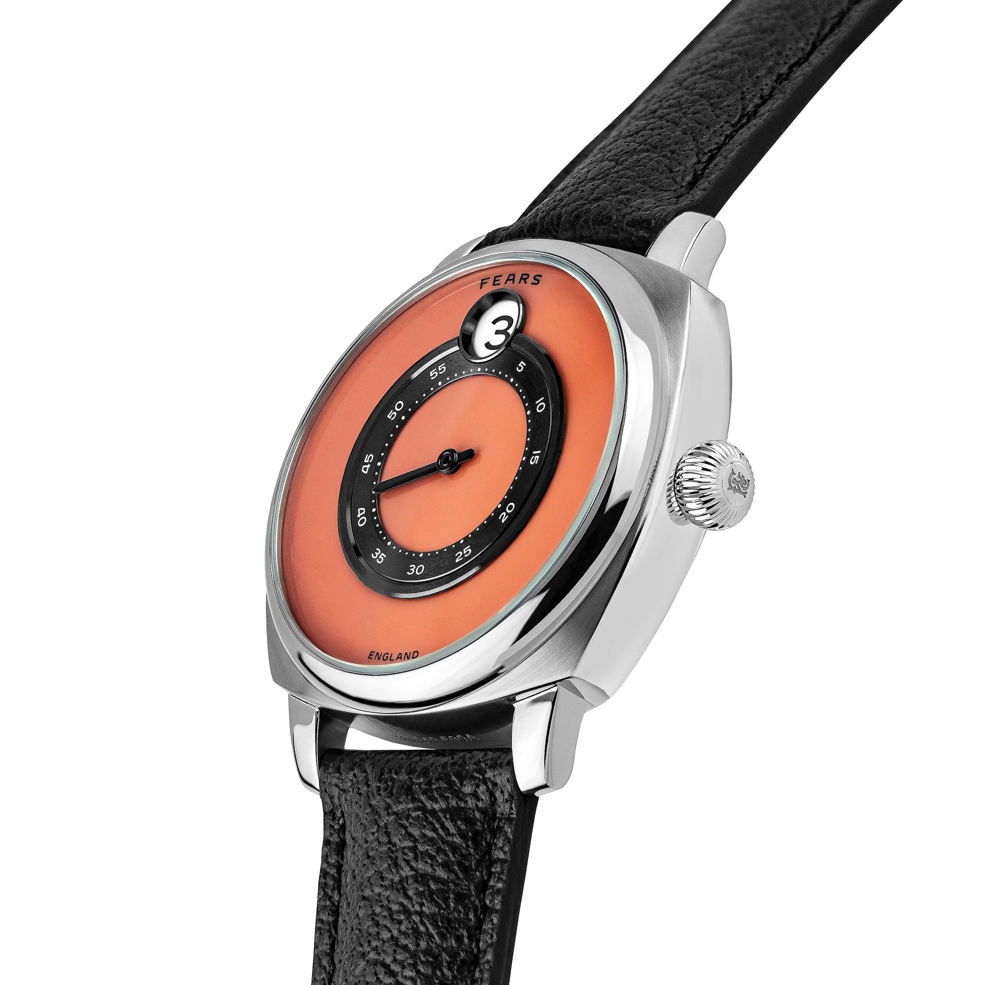 Fears Brunswick 40.5 Jump Hour Coral Lacquer – Topper Fine Jewelers