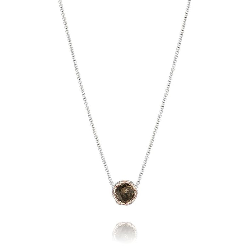 Tacori Smokey Quartz Station Pendant Necklace