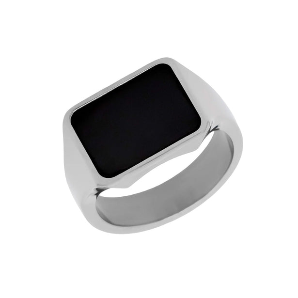 Elysium Black Diamond Perseus Titanium Band Black Diamond Signet
