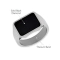 Elysium Black Diamond Perseus Titanium Band Black Diamond Signet