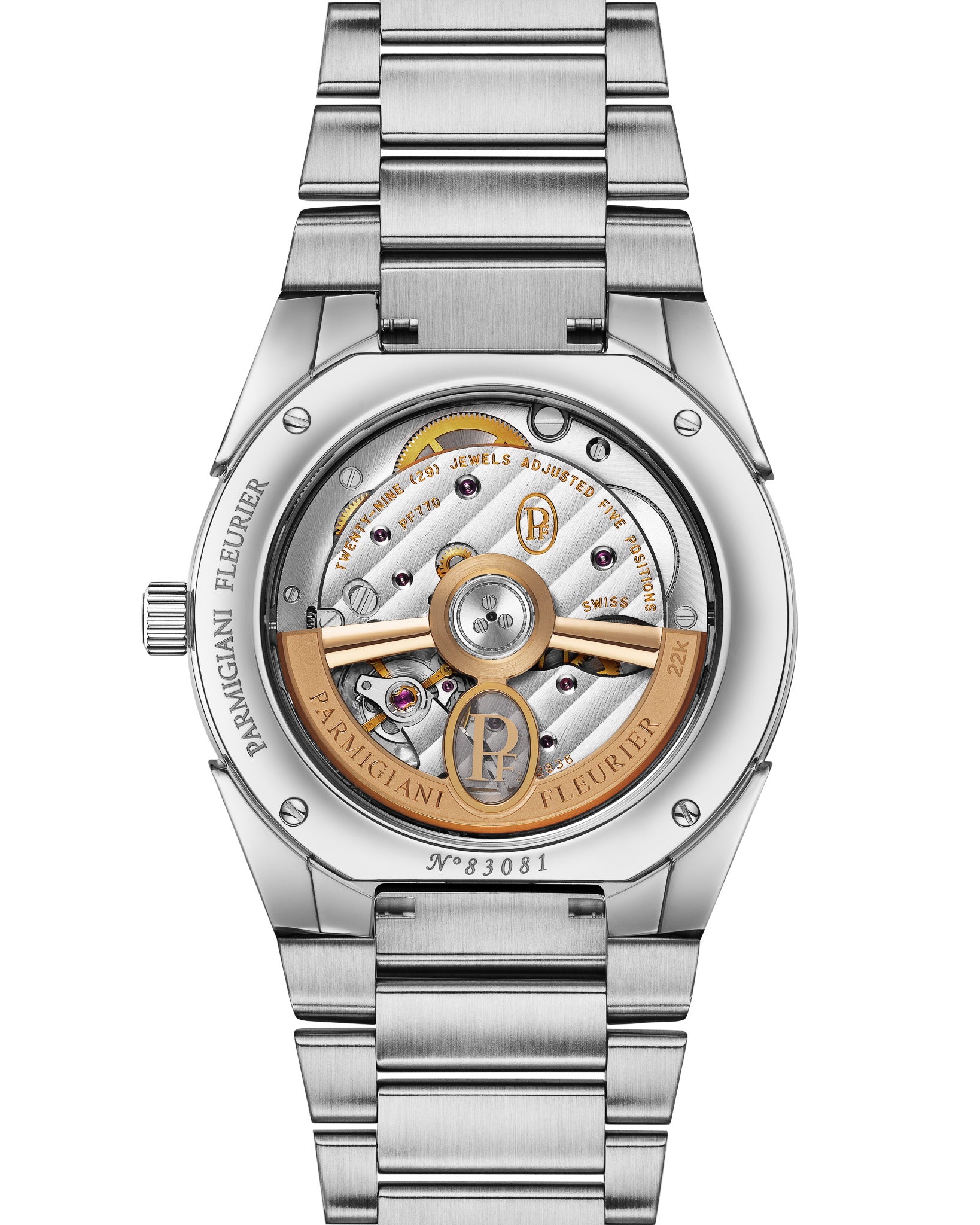 Parmigiani Fleurier Tonda PF Automatic Steel Platinum Alta Rosa PFC804-1020007-100182