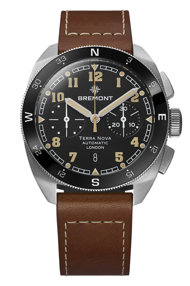 Bremont Terra Nova 42.5mm Chronograph TN42-CHR-SS-BK-L-S