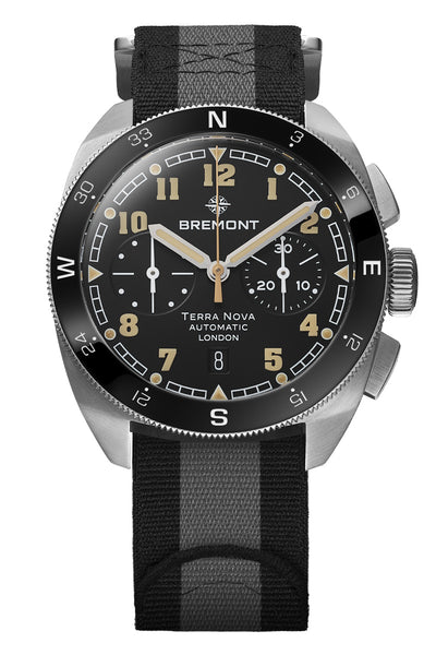 Bremont Terra Nova 42.5mm Chronograph TN42-CHR-SS-BK-N-S – Topper