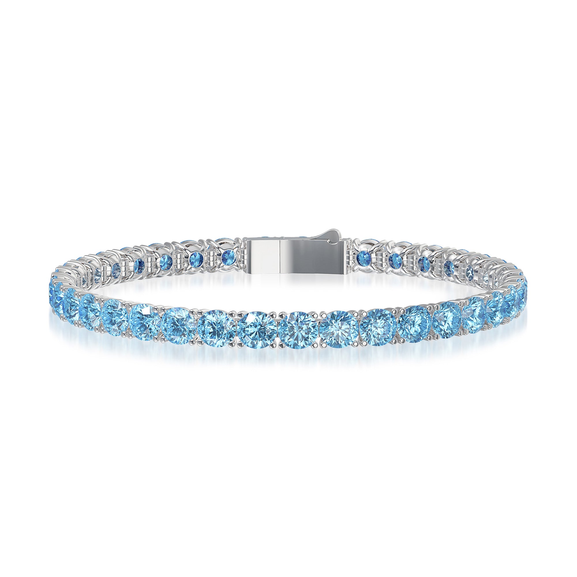 Topper Beyond Ideal Diamonds Burlingame Blue Beyond Ideal 18 Karat White Gold Lab Grown Diamond Bracelet